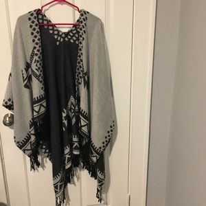 Reversible Poncho Cape